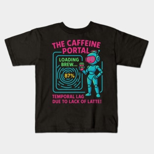Caffeine Loading... Funny Robot Coffee T-Shirt for Latte Lovers & Sleepy Mornings Kids T-Shirt